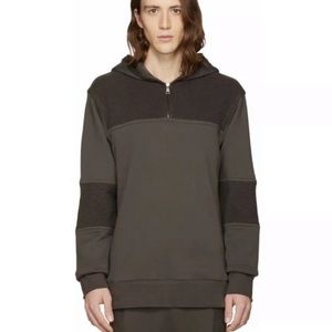 Helmut Lang Colorblock Half Zip Hoodie Sweatshirt Men’s Medium Designer